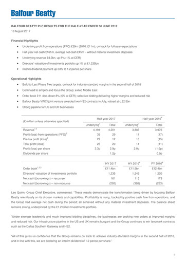 Thumbnail Balfour Beatty Half-year Report 2017-h1