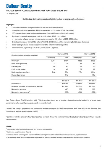 Thumbnail Balfour Beatty Half-year Report 2019-h1