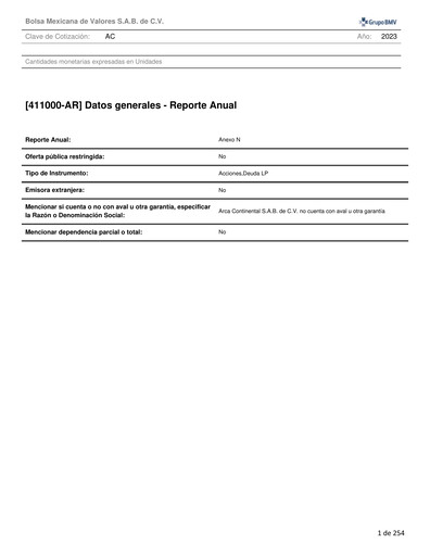 Thumbnail Arca Continental Annual Report 2023