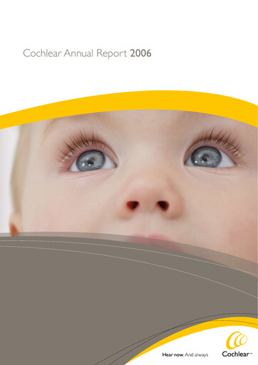 Miniature Cochlear Rapport annuel 2006