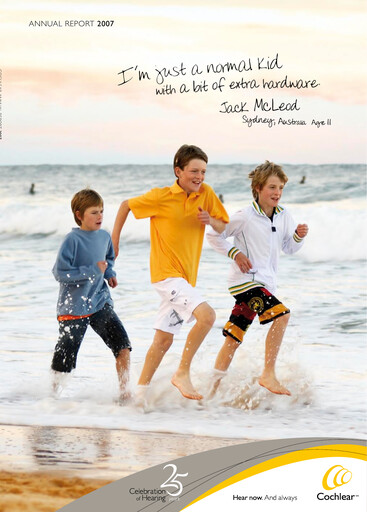 Miniature Cochlear Rapport annuel 2007