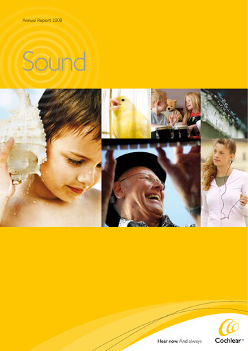 Miniature Cochlear Rapport annuel 2008