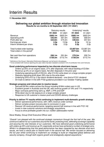Thumbnail QinetiQ Half-year Report 2021-h1