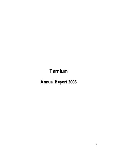 Miniature Ternium Argentina Rapport annuel 2006