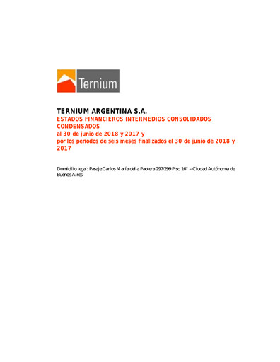Thumbnail Ternium Argentina Financial Statement 2018-q2