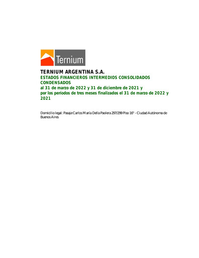 Thumbnail Ternium Argentina Financial Statement 2022-q1