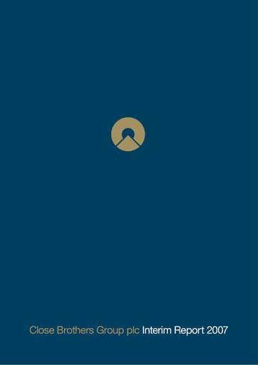 Thumbnail Close Brothers Group Half-year Report 2007-h1