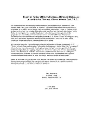 Thumbnail QNB (Qatar National Bank) Half-year Report 2007-h1