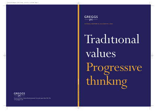 Thumbnail Greggs Annual Report 2003
