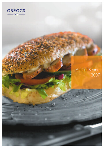 Thumbnail Greggs Annual Report 2007