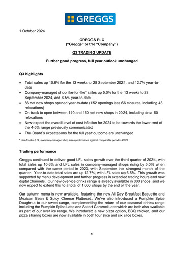 Thumbnail Greggs Quarterly Report 2024-q3