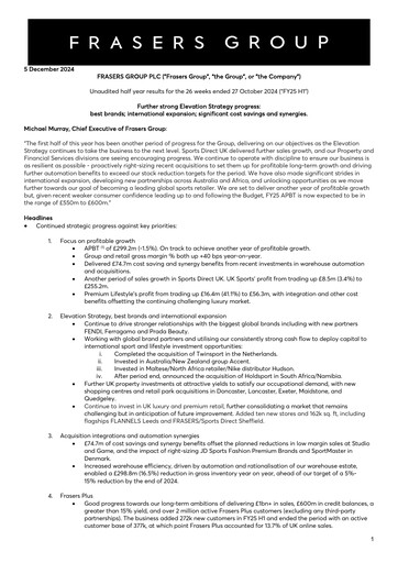 Thumbnail Frasers Group Half-year Report 2025-h1