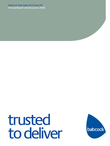 Thumbnail Babcock International Group Annual Report 2008