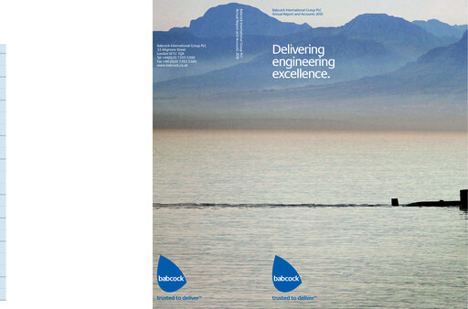 Thumbnail Babcock International Group Annual Report 2010