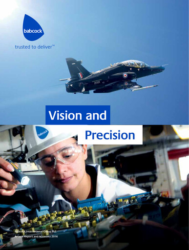 Thumbnail Babcock International Group Annual Report 2016