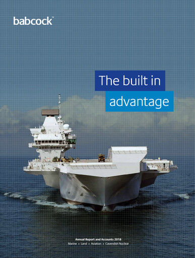 Thumbnail Babcock International Group Annual Report 2018