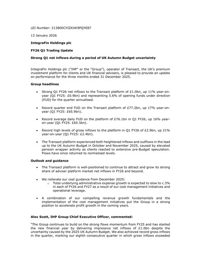 Thumbnail IntegraFin Quarterly Report 2026-q1