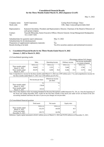 Thumbnail Earth Corporation Quarterly Report 2022-q1