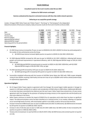 Thumbnail Helios Towers Half-year Report 2020-h1