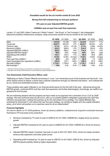 Thumbnail Helios Towers Half-year Report 2025-h1