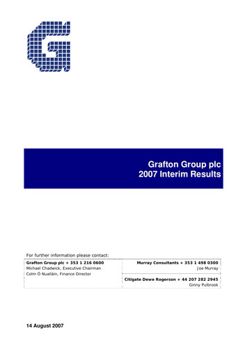 Thumbnail Grafton Group Half-year Report 2007-h1