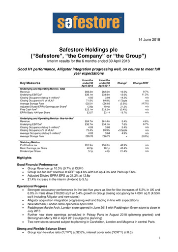 Vorschaubild Safestore Halbjahresbericht 2018-h1