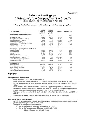Vorschaubild Safestore Halbjahresbericht 2021-h1