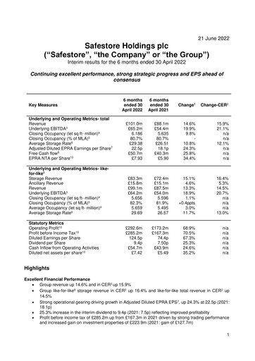 Vorschaubild Safestore Halbjahresbericht 2022-h1