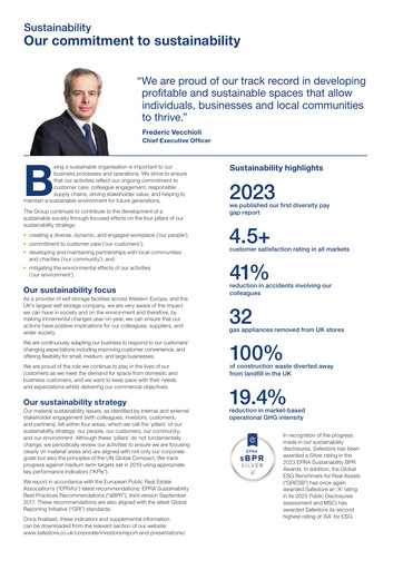 Vorschaubild Safestore Nachhaltigkeitsbericht 2023