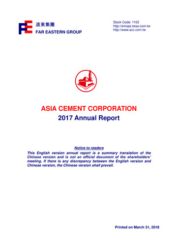 Thumbnail Asia Cement Annual Report 2017