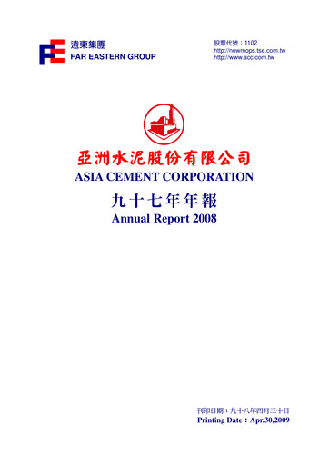 Thumbnail Asia Cement Annual Report 2008