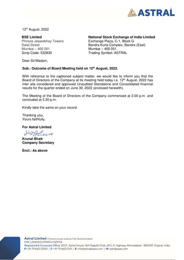 Thumbnail Astral Poly Technik
 Quarterly Report 2022-q1