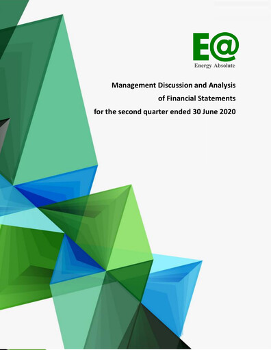 Thumbnail Energy Absolute Quarterly Report 2020-q2
