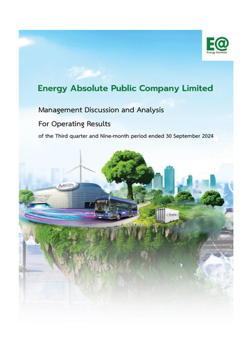 Thumbnail Energy Absolute Quarterly Report 2024-q3