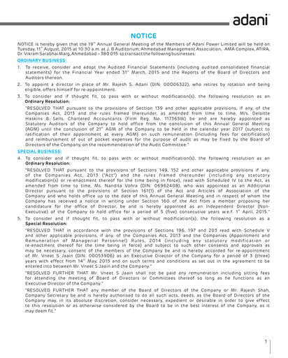 Thumbnail Adani Power Annual Report 2014-2015