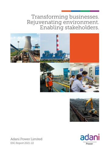 Thumbnail Adani Power ESG Report 2021-2022