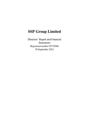 Thumbnail SSP Group Annual Report 2012