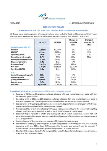 Thumbnail SSP Group Half-year Report 2025