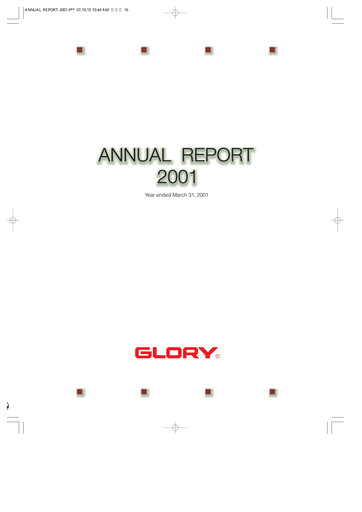 Thumbnail Glory Ltd. Annual Report 2001