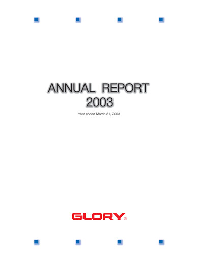 Thumbnail Glory Ltd. Annual Report 2003