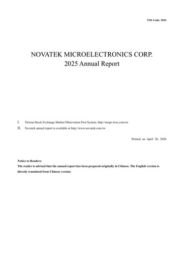 Vorschaubild Novatek Microelectronics Jahresbericht 2025