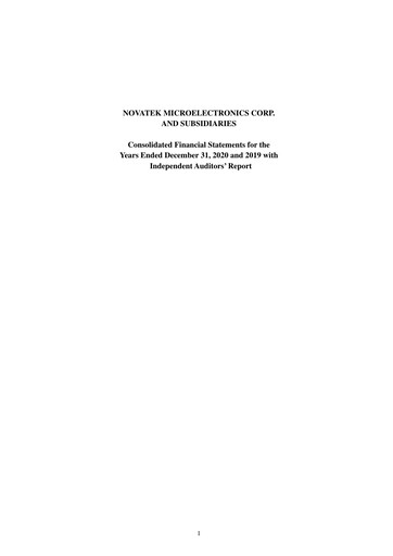 Thumbnail Novatek Microelectronics Financial Statement 2020