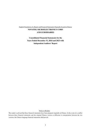 Thumbnail Novatek Microelectronics Financial Statement 2024