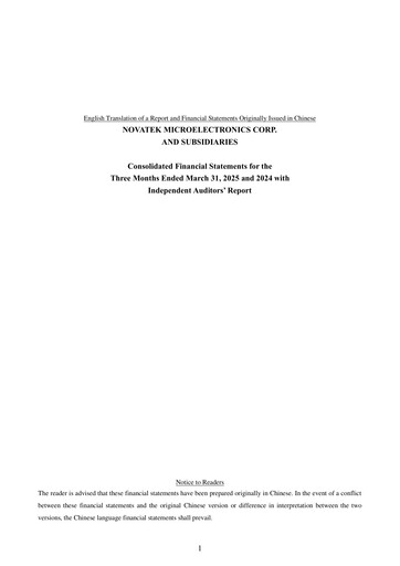 Miniature Novatek Microelectronics Rapport trimestriel 2025-q1