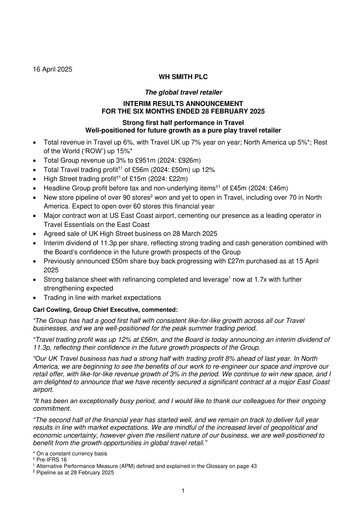 Thumbnail WH Smith Half-year Report 2025