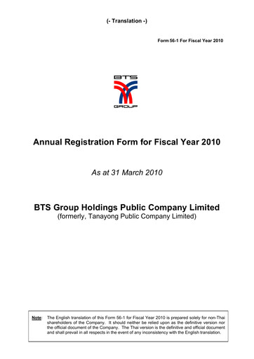 Thumbnail BTS Group Annual Report 2009-2010