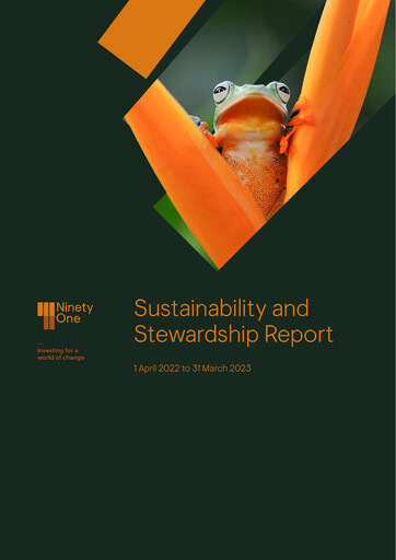 Thumbnail Ninety One Group Sustainability Report 2023
