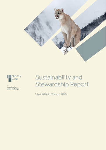 Thumbnail Ninety One Group Sustainability Report 2025