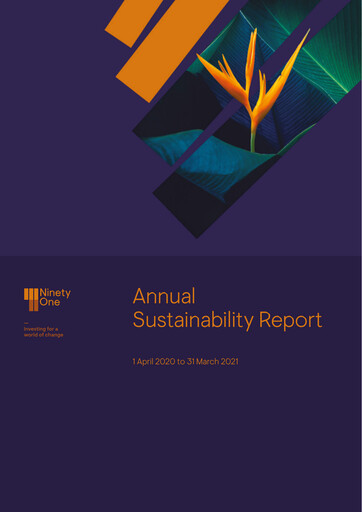 Thumbnail Ninety One Group Sustainability Report fy2021
