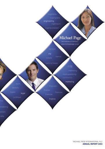 Thumbnail PageGroup Annual Report 2003